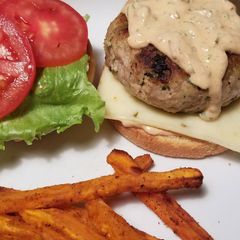 Chipotle Turkey burgers A picture of Chipotle Turkey burgers.