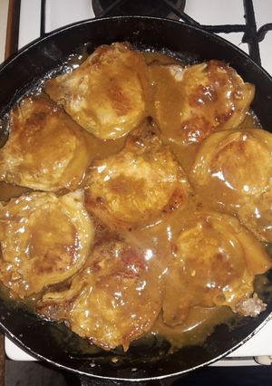 Una foto de Costeleta de cerdo con salsa de mostaza