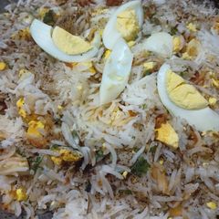 A picture of Egg biryani.