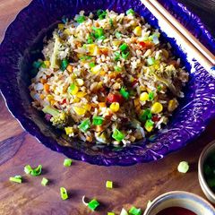 A picture of Brown fried rice.