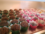 Trufas de chocolate en cantidad