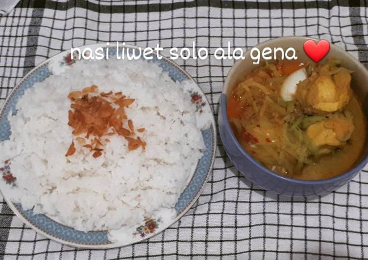 Nasi liwet solo (rice cooker)