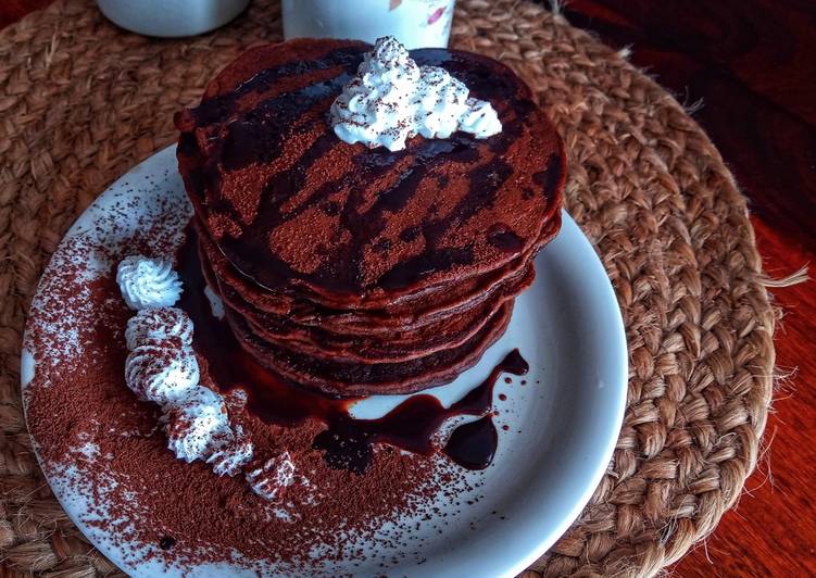 Recipe of Homemade Chocolate banana pancakes