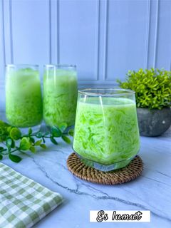 Foto resep Es lumut melon 🤤