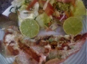 Una foto de Trucha Mariposa a la Plancha con Ajo y Cilantro