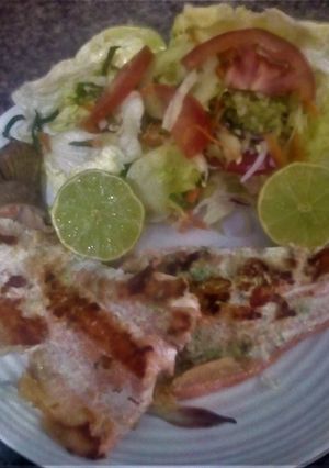 Una foto de Trucha Mariposa a la Plancha con Ajo y Cilantro