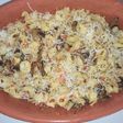 Pasta con verduritas y champiñones
