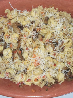 Una foto de Pasta con verduritas y champiñones
