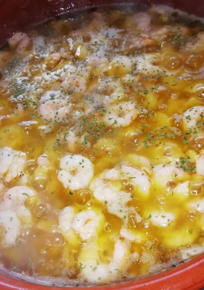 Una foto de Gambas al ajillo