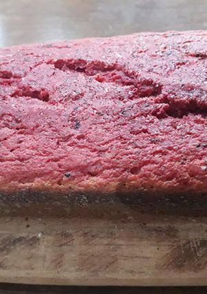 Una foto de Budín de remolacha pomelo y manzana verde