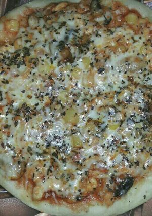 Foto resep Pizza teflon topping ayam