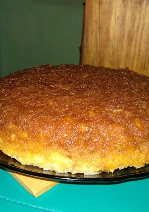 Una foto de Budín de pan con coco
