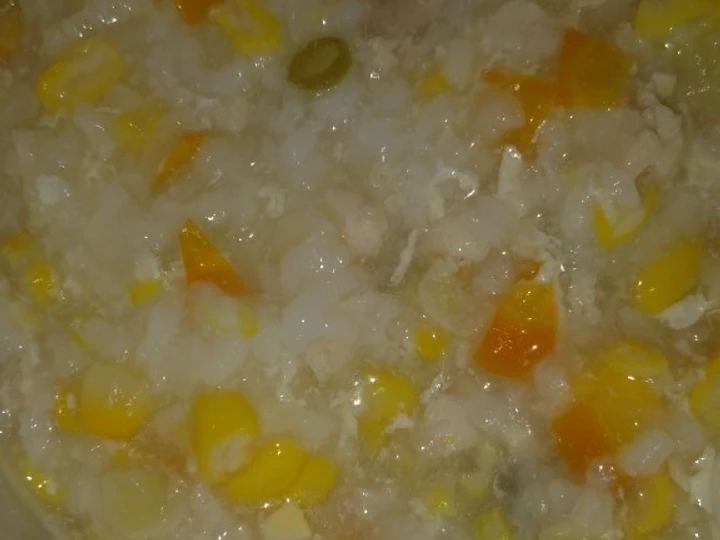 Cara Mudah Membuat Resep (MPASI 8+ Slow cooker) Bubur Jagung Ayam Sayur yang Bisa Manjain Lidah Anti Ribet, Bikin Ngiler