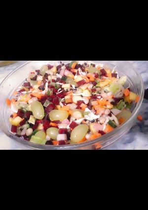 A picture of Kachumbar fruit salad.