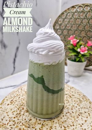 Foto resep Milkshake Almond Cream Pistachio