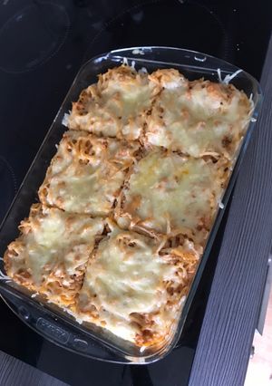 Rakott bolognai tészta recept fotója