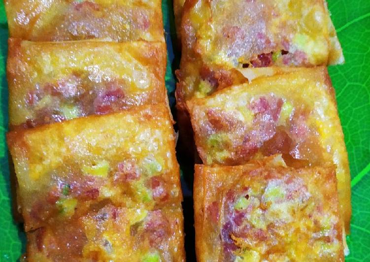 resep cara membuat Martabak Telur Mini Kornet ?