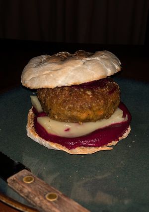 Una foto de Vurgers de lenteja y cochayuyo