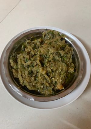 A picture of Baigan Bharta.