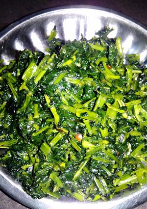 A picture of Water spinach stir fry.