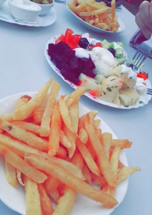 صورة لوصفة بطاطا مقلية مثل المحلات