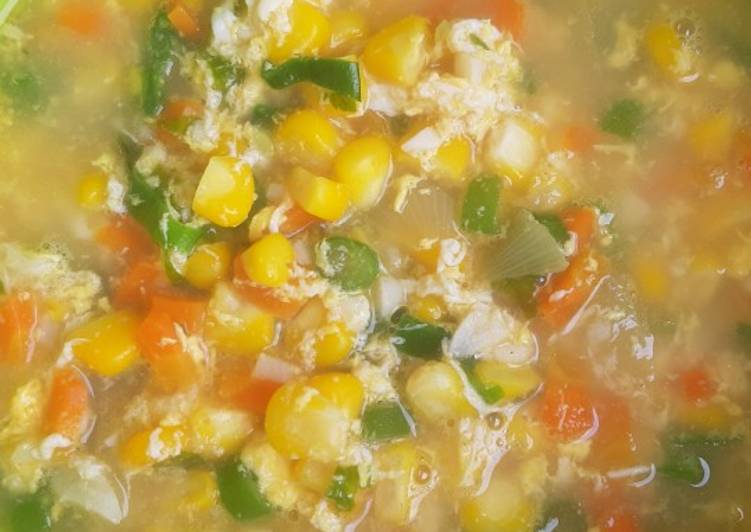 Panduan Menyiapkan Sup jagung telur🌽 Lezat Sekali