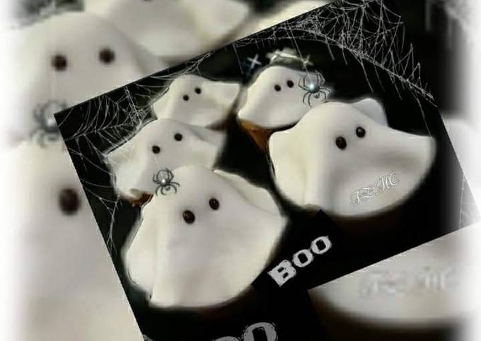 Steps to Make Ultimate 👻🎃🕸Baby Ghost Cupcakes🕸🎃👻