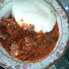 A picture of Tuwon shinkafan miyan taushe.