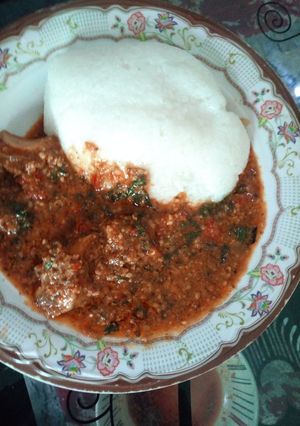 A picture of Tuwon shinkafan miyan taushe.