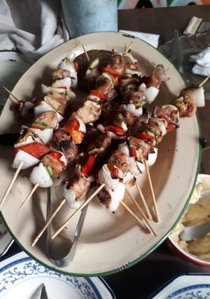 Una foto de Brochettes de pollo