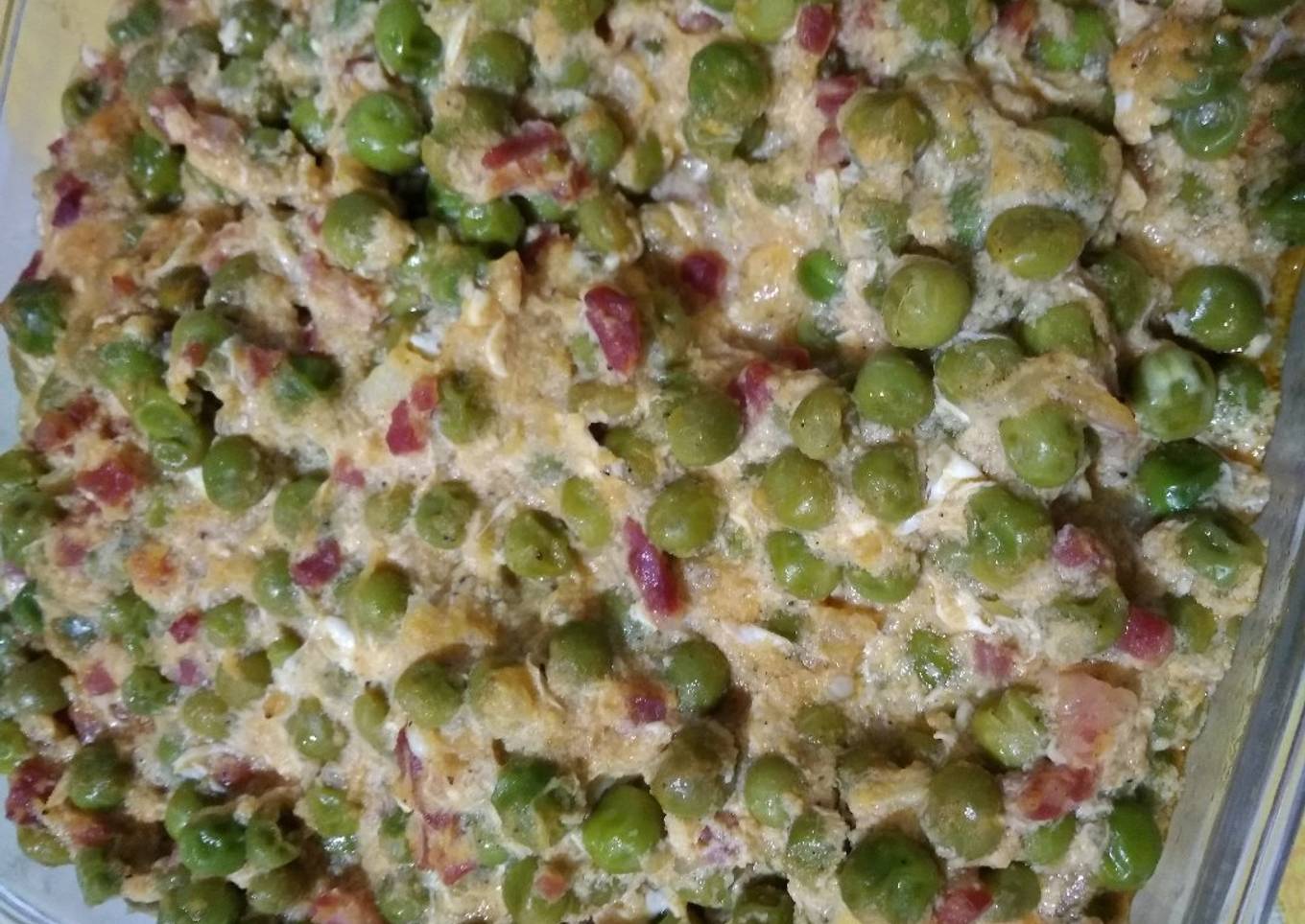 Guisantes con jamón y huevo con thermomix