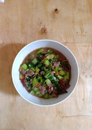 Foto resep Cah daging pakchoy