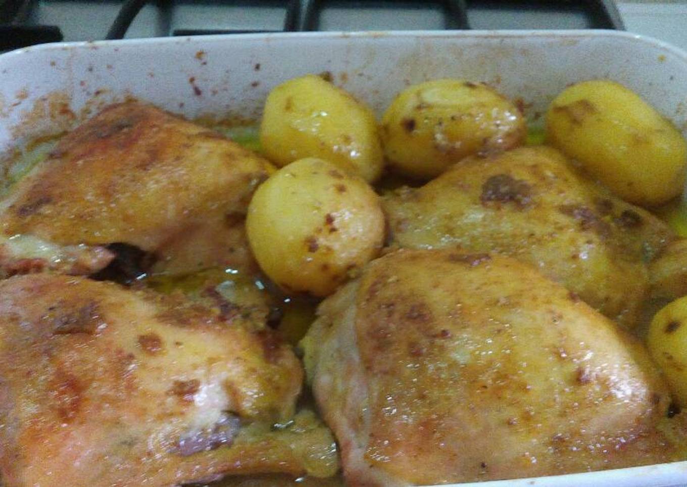 Pollo a la mostaza