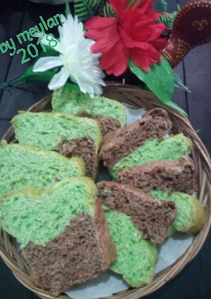 Foto resep Roti tawar 3 rasa (pandan, coklat, spekuk)