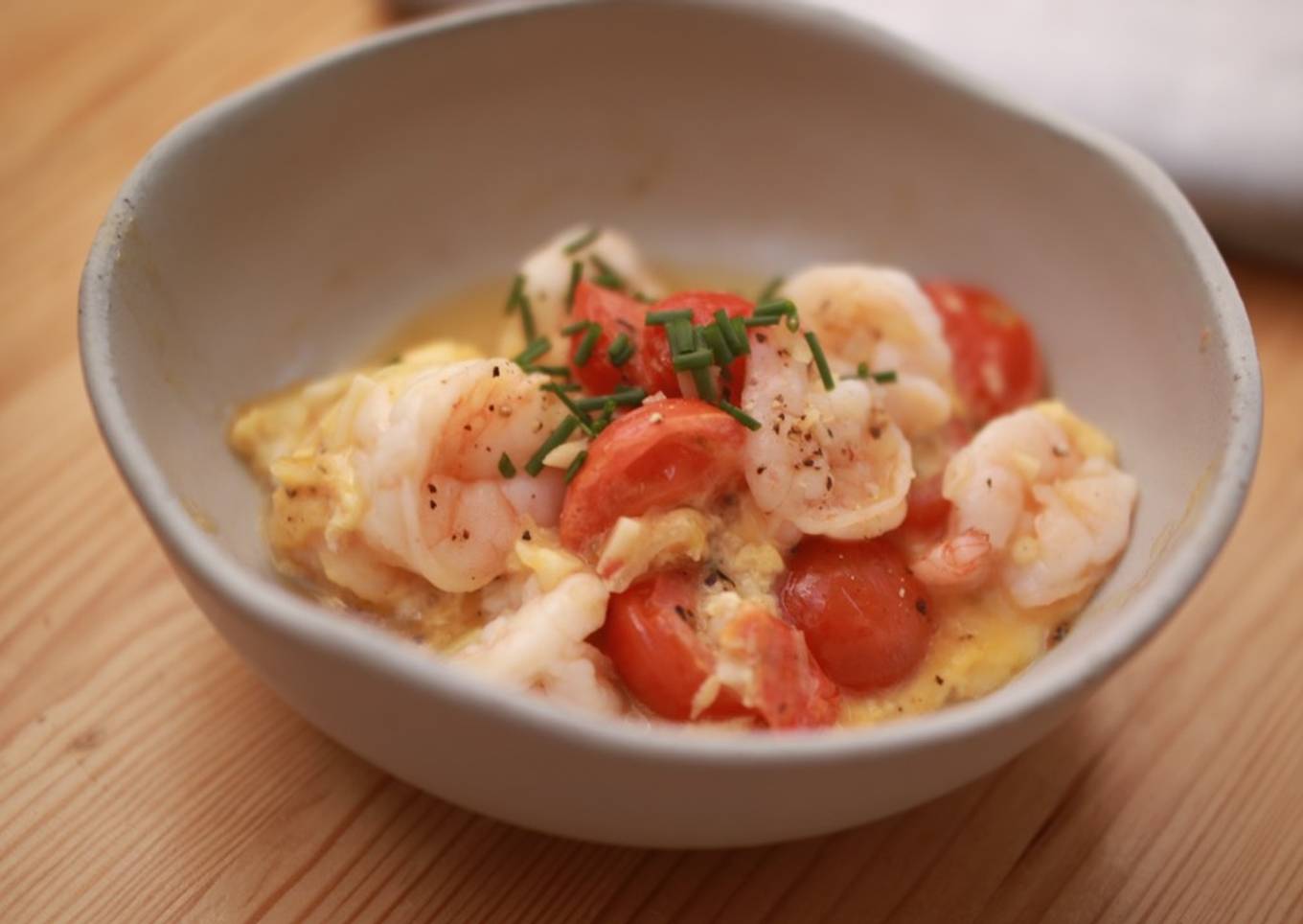 How to Prepare Favorite Light prawns tomatoes omelette