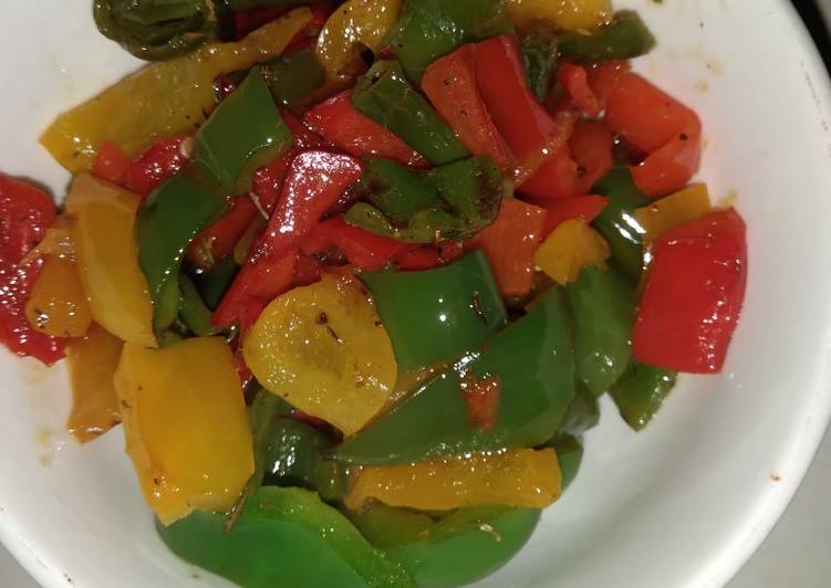 Recipe of Ultimate Stir fried Yellow pepper sauce #Abjmoms