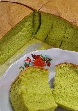 Foto resep Jiggly Castella Pandan Cake