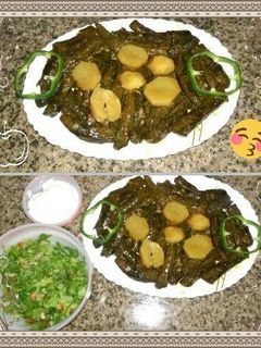 صورة لوصفة يلنجي (ورق عنب بالخضار)