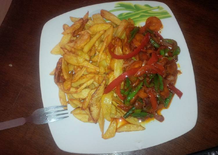 Recipe of Homemade Irish petetoes with verges with beef
