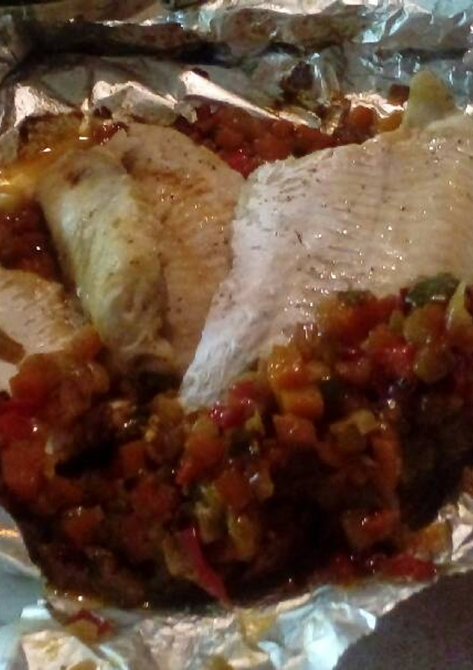 Una foto de Papillote de pescado
