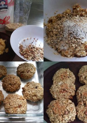 Una foto de Galletas de banana, avena y nueces
