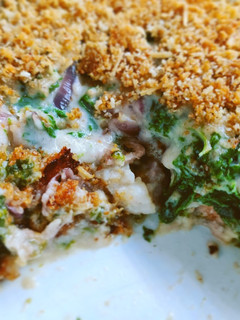 Foto di Gratin di cavolo riccio con pancetta e parmigiano