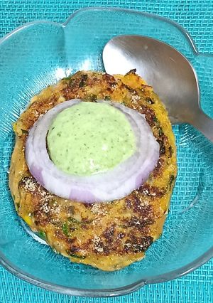 A picture of Corn Methi Capsicum Kebab.
