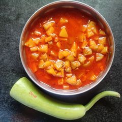 A picture of Bottle gourd sabji.