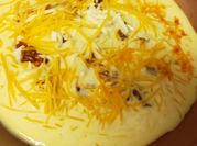 A picture of bacon and cheddar omelette