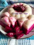 Puding buah naga