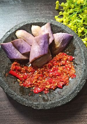 Foto resep Sambal Terong Ungu (kukus)