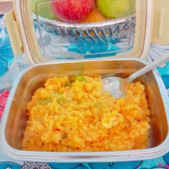 A picture of Vegi rava Khichdi (left over dal rava Khichdi).