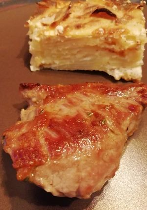 Une photo de Plumas de porc et gratin dauphinois