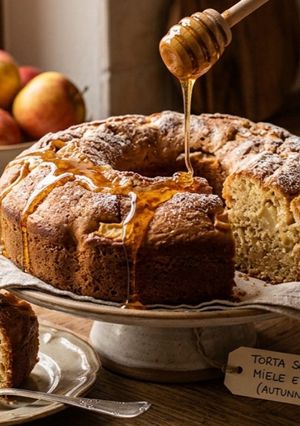 Foto di Torta Autunnale Soffice Miele, Mele e Cannella